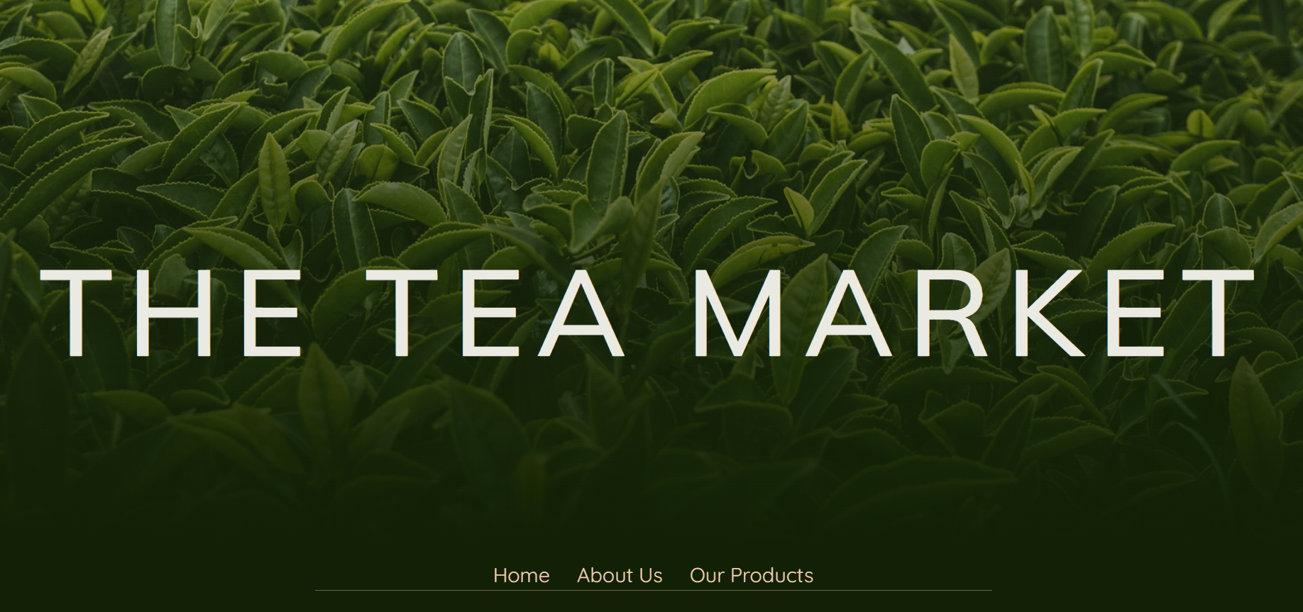 The tea market website preview