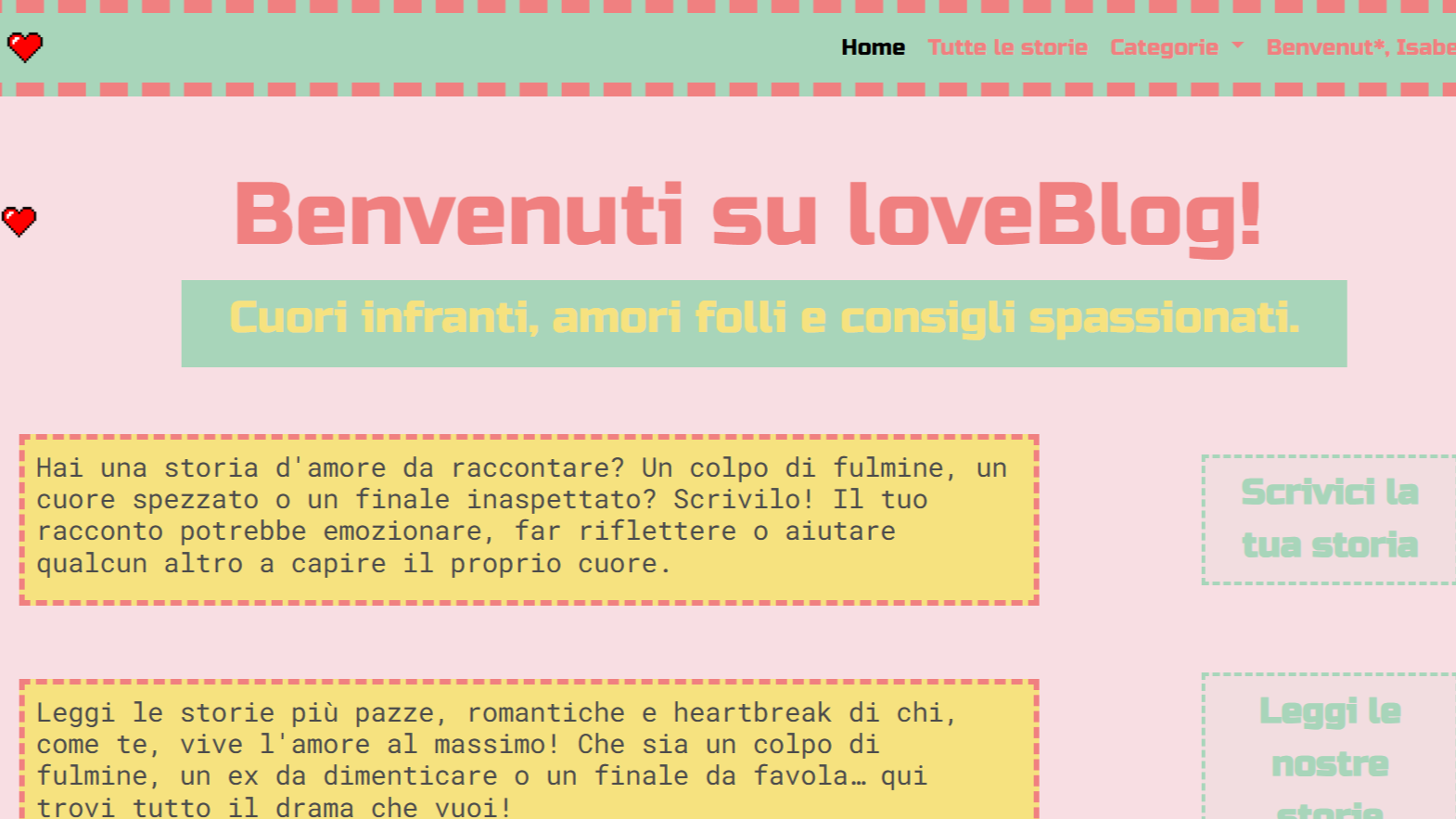 Loveblog website preview
